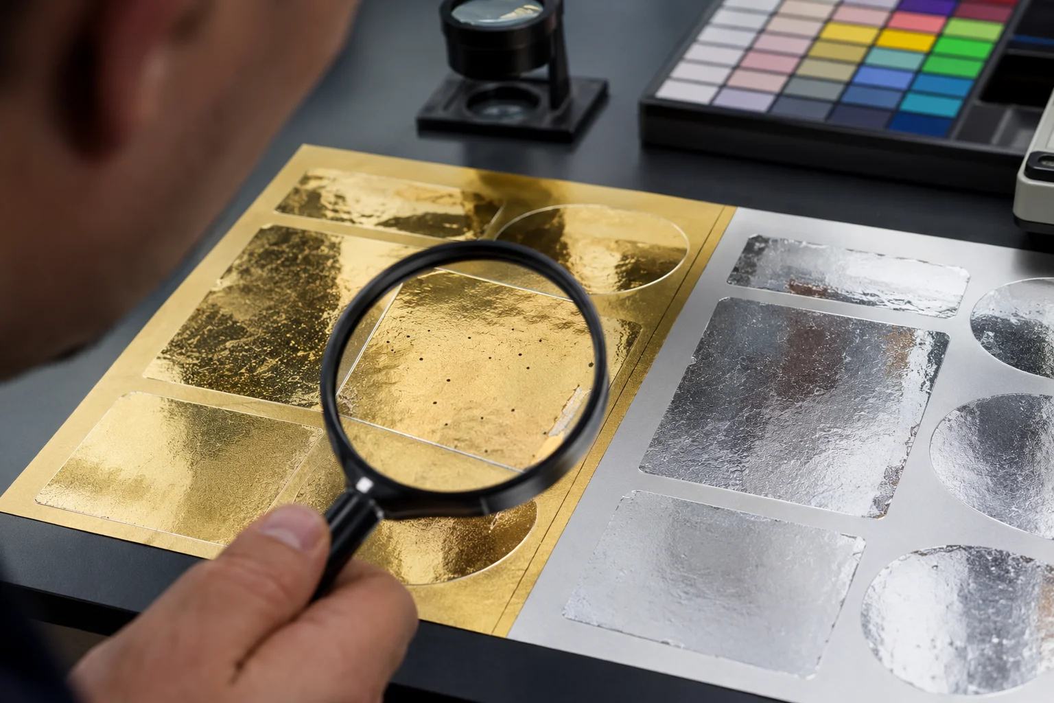 Cold foil label adhesion testing workflow with tape rub peel and overprint checks