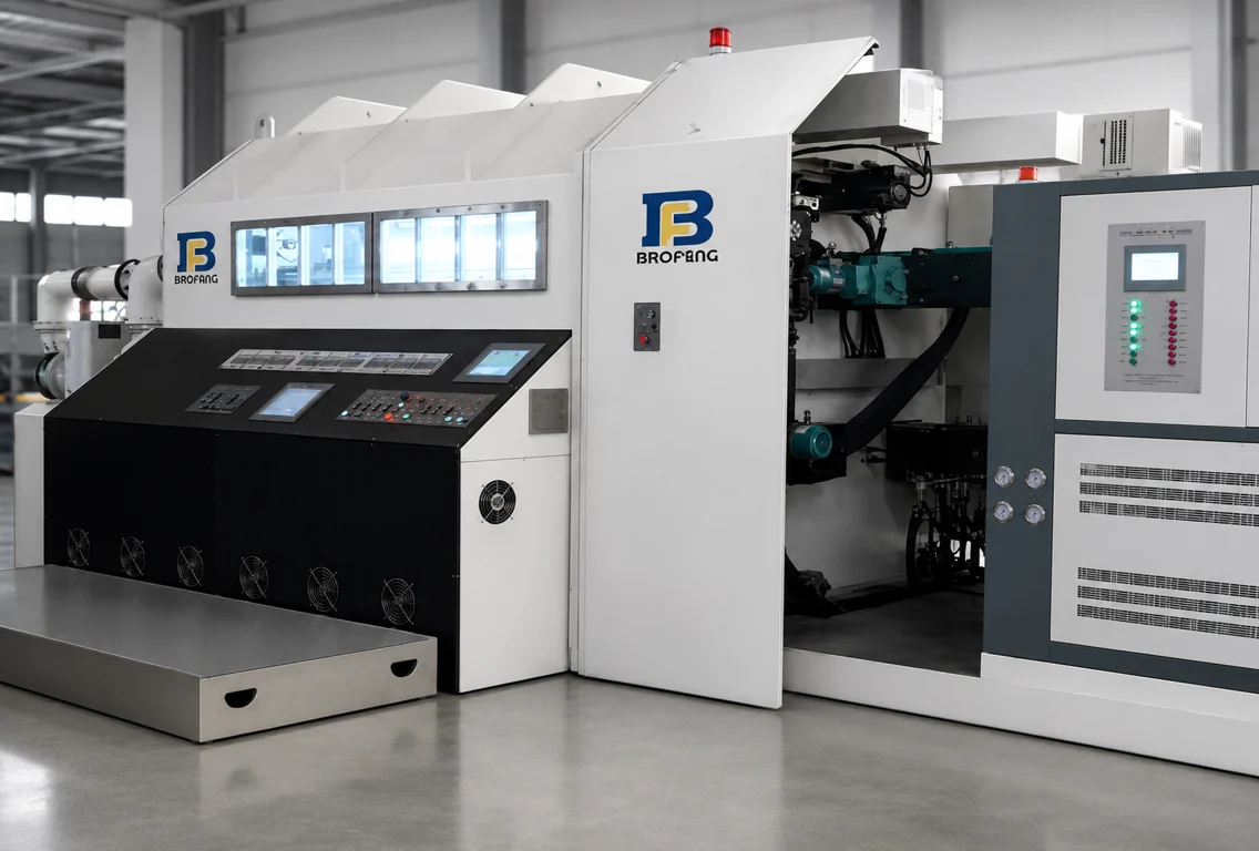 Vacuum metallizer depositing the aluminium layer onto PET film