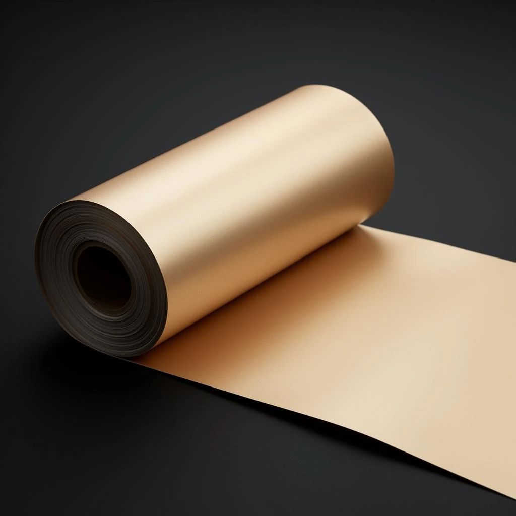 Champagne cold foil sample roll
