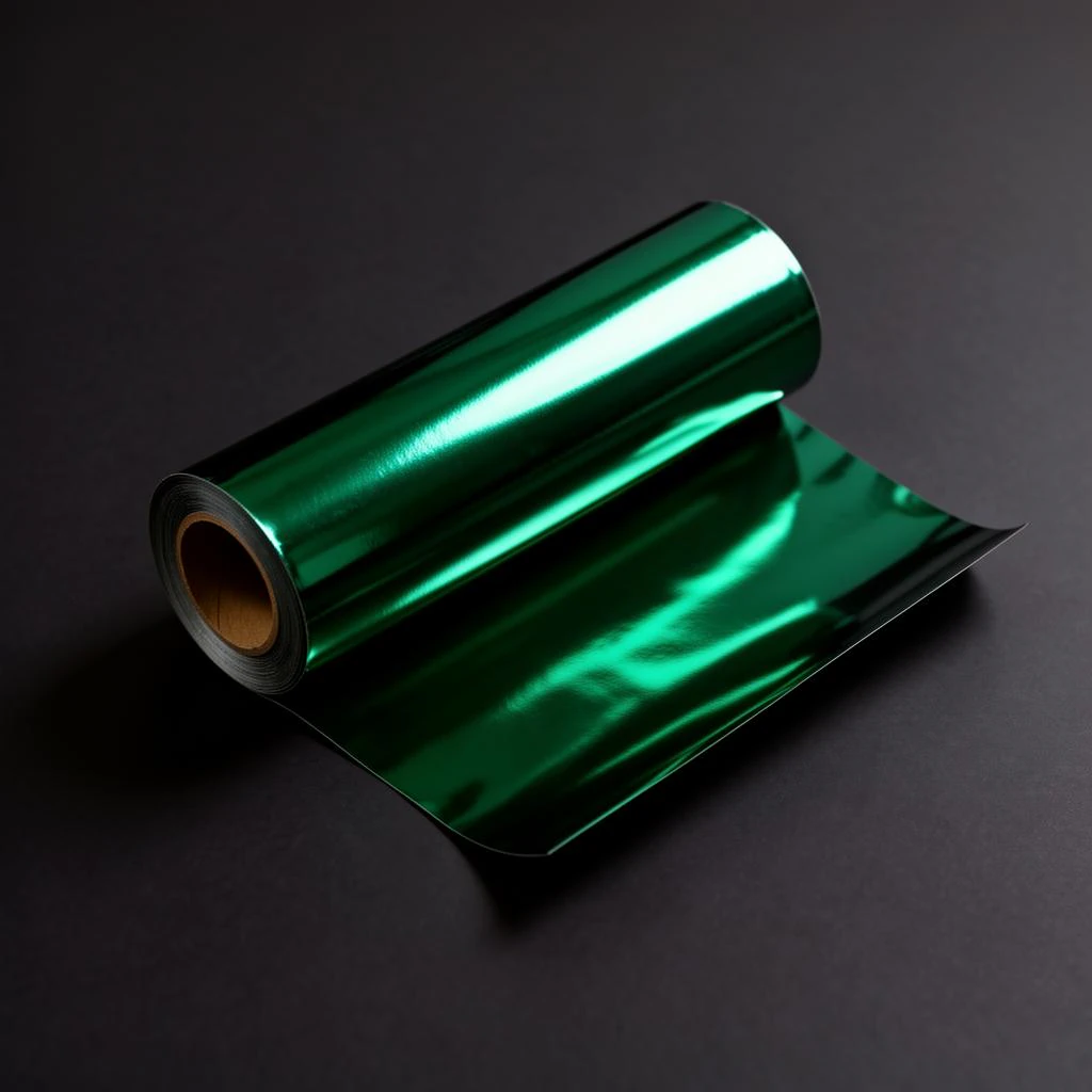Emerald cold foil swatch for labels
