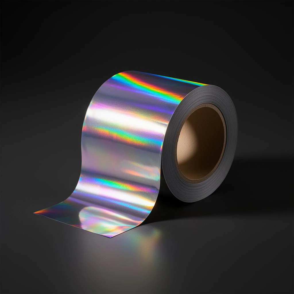 Holographic cold foil sample roll