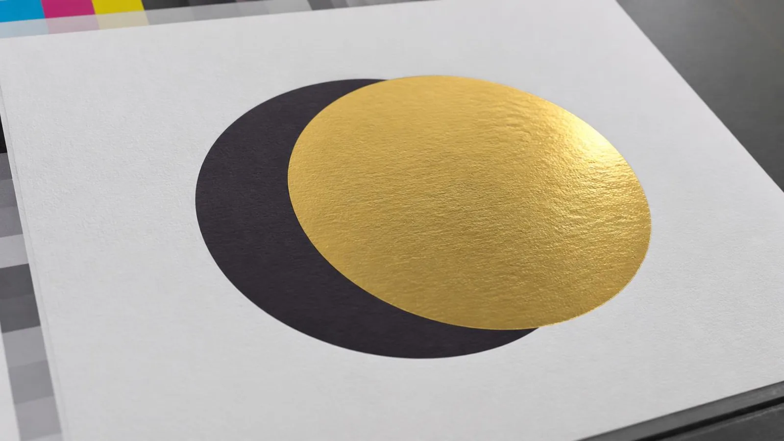 Cold foil registration drift example on printed packaging proof