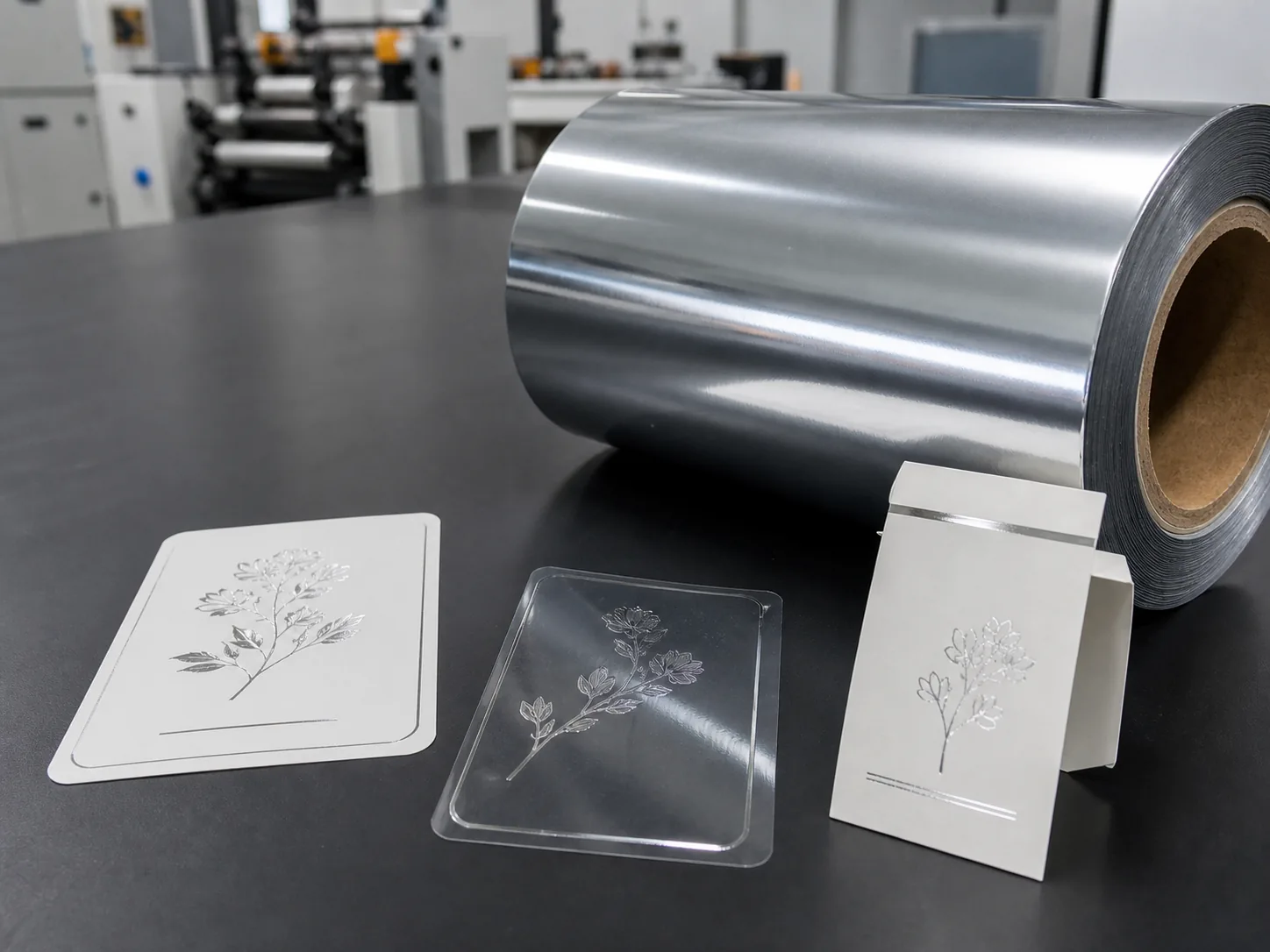 Mirror silver cold foil swatch for spirits, pharmaceutical and FMCG packaging