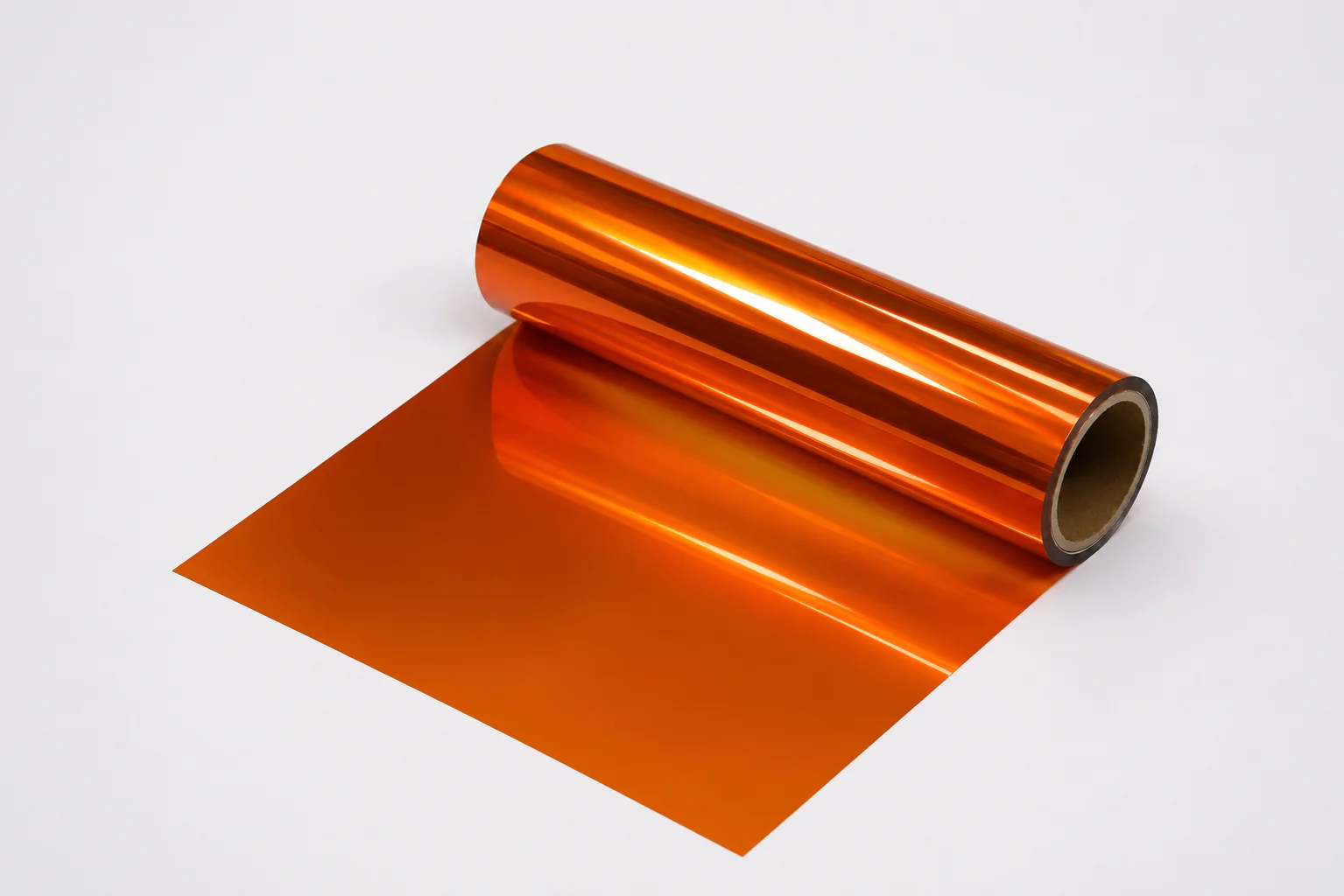 Copper cold foil web unwinding from master roll with consistent oxidized copper coverage edge to edge